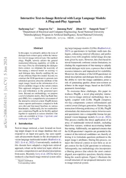 Interactive Text-to-Image Retrieval with Large Language Models: A
  Plug-and-Play Approach