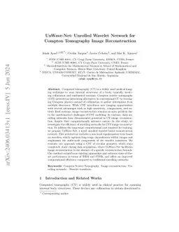 UnWave-Net: Unrolled Wavelet Network for Compton Tomography Image
  Reconstruction