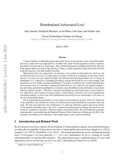 Distributional Adversarial Loss