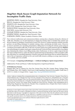 MagiNet: Mask-Aware Graph Imputation Network for Incomplete Traffic Data