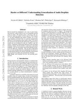 Harder or Different? Understanding Generalization of Audio Deepfake
  Detection