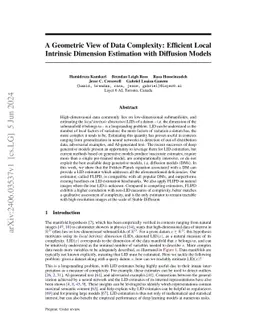 A Geometric View of Data Complexity: Efficient Local Intrinsic Dimension
  Estimation with Diffusion Models