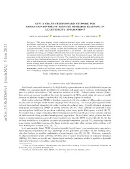 GFN: A graph feedforward network for resolution-invariant reduced
  operator learning in multifidelity applications