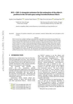 BVE + EKF: A viewpoint estimator for the estimation of the object's
  position in the 3D task space using Extended Kalman Filters