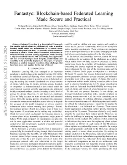 Fantastyc: Blockchain-based Federated Learning Made Secure and Practical