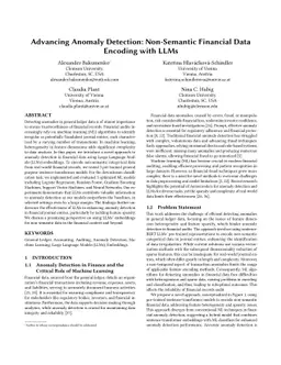 Advancing Anomaly Detection: Non-Semantic Financial Data Encoding with
  LLMs