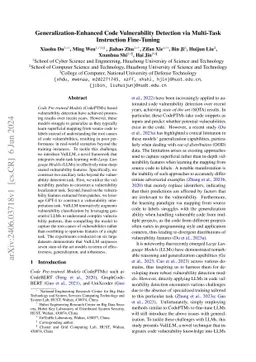 Generalization-Enhanced Code Vulnerability Detection via Multi-Task
  Instruction Fine-Tuning