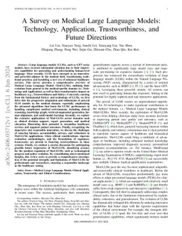 A Survey on Medical Large Language Models: Technology, Application,
  Trustworthiness, and Future Directions