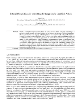 Efficient Graph Encoder Embedding for Large Sparse Graphs in Python