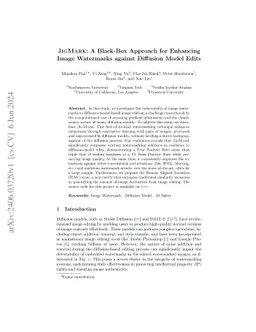 JIGMARK: A Black-Box Approach for Enhancing Image Watermarks against
  Diffusion Model Edits