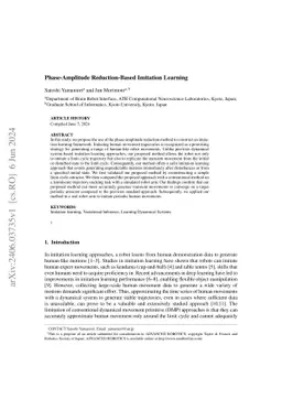 Phase-Amplitude Reduction-Based Imitation Learning
