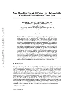 Your Absorbing Discrete Diffusion Secretly Models the Conditional Distributions of Clean Data