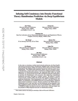 Infusing Self-Consistency into Density Functional Theory Hamiltonian
  Prediction via Deep Equilibrium Models