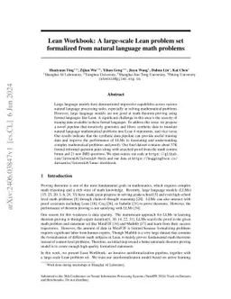 Lean Workbook: A large-scale Lean problem set formalized from natural language math problems