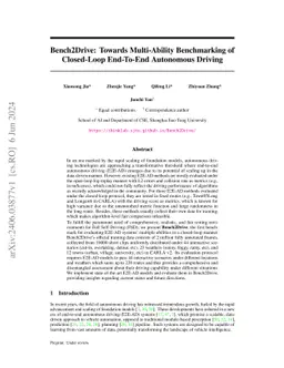 Bench2Drive: Towards Multi-Ability Benchmarking of Closed-Loop
  End-To-End Autonomous Driving