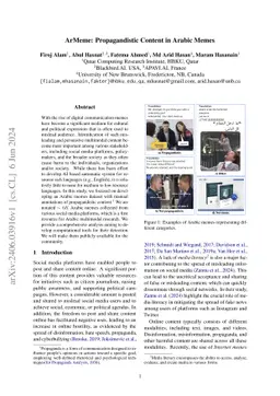 ArMeme: Propagandistic Content in Arabic Memes