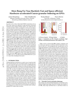 More Bang For Your Buck(et): Fast and Space-efficient Hardware-accelerated Coarse-granular Indexing on GPUs