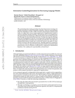 Information Guided Regularization for Fine-tuning Language Models