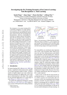 Investigating the Pre-Training Dynamics of In-Context Learning: Task
  Recognition vs. Task Learning