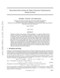Tracking solutions of time-varying variational inequalities