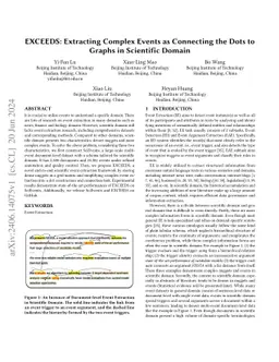 EXCEEDS: Extracting Complex Events as Connecting the Dots to Graphs in
  Scientific Domain