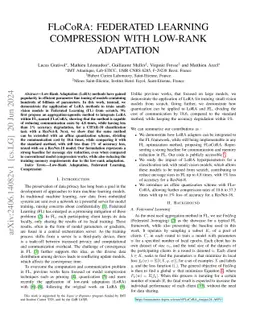 FLoCoRA: Federated learning compression with low-rank adaptation