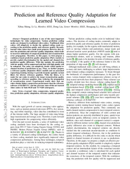 Prediction and Reference Quality Adaptation for Learned Video Compression