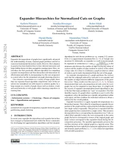Expander Hierarchies for Normalized Cuts on Graphs
