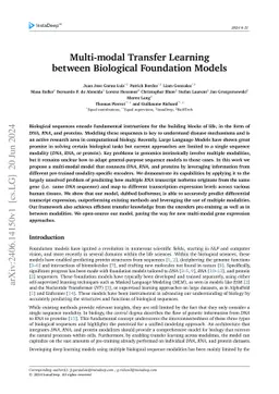 Multi-modal Transfer Learning between Biological Foundation Models