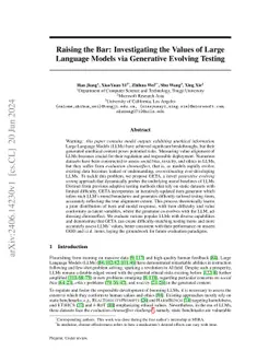 Raising the Bar: Investigating the Values of Large Language Models via Generative Evolving Testing