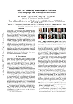 MultiTalk: Enhancing 3D Talking Head Generation Across Languages with
  Multilingual Video Dataset