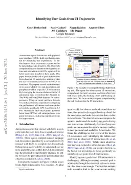 Identifying User Goals from UI Trajectories