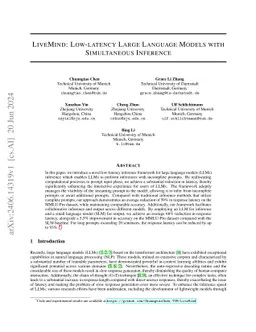 LiveMind: Low-latency Large Language Models with Simultaneous Inference