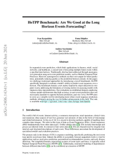 HoTPP Benchmark: Are We Good at the Long Horizon Events Forecasting?