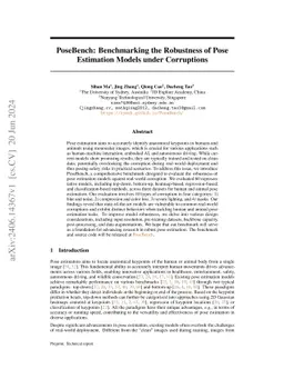 PoseBench: Benchmarking the Robustness of Pose Estimation Models under
  Corruptions