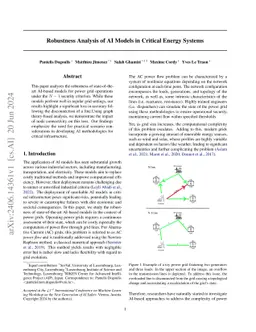 Robustness Analysis of AI Models in Critical Energy Systems
