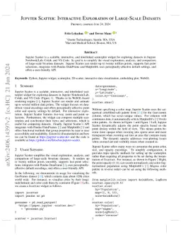 Jupyter Scatter: Interactive Exploration of Large-Scale Datasets