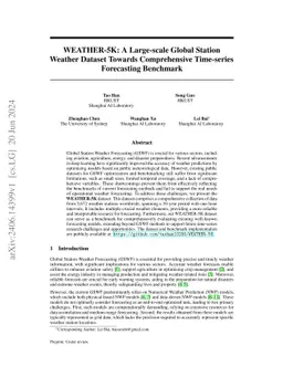 WEATHER-5K: A Large-scale Global Station Weather Dataset Towards
  Comprehensive Time-series Forecasting Benchmark
