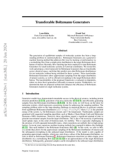 Transferable Boltzmann Generators
