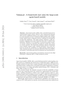 Vahana.jl -- A framework (not only) for large-scale agent-based models