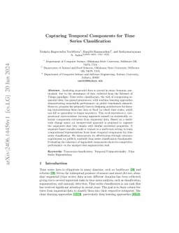 Capturing Temporal Components for Time Series Classification