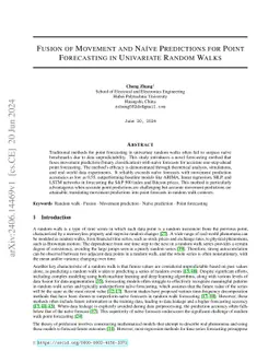 Fusion of Movement and Naive Predictions for Point Forecasting in
  Univariate Random Walks
