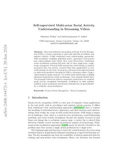 Self-supervised Multi-actor Social Activity Understanding in Streaming
  Videos