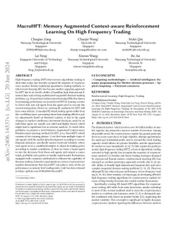 MacroHFT: Memory Augmented Context-aware Reinforcement Learning On High
  Frequency Trading