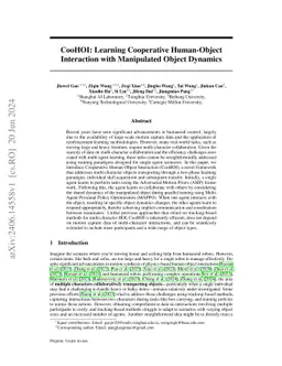 CooHOI: Learning Cooperative Human-Object Interaction with Manipulated
  Object Dynamics