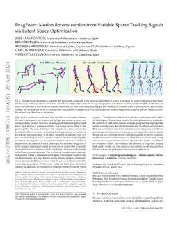 DragPoser: Motion Reconstruction from Variable Sparse Tracking Signals via Latent Space Optimization