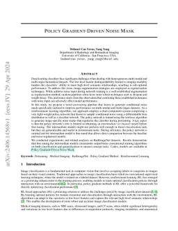 Policy Gradient-Driven Noise Mask