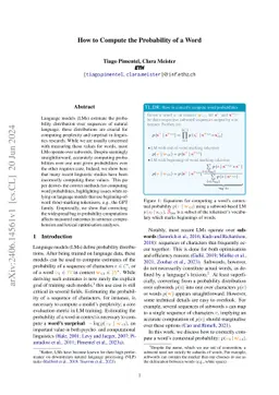 How to Compute the Probability of a Word