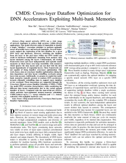 CMDS: Cross-layer Dataflow Optimization for DNN Accelerators Exploiting
  Multi-bank Memories