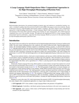 A Large Language Model Outperforms Other Computational Approaches to the
  High-Throughput Phenotyping of Physician Notes